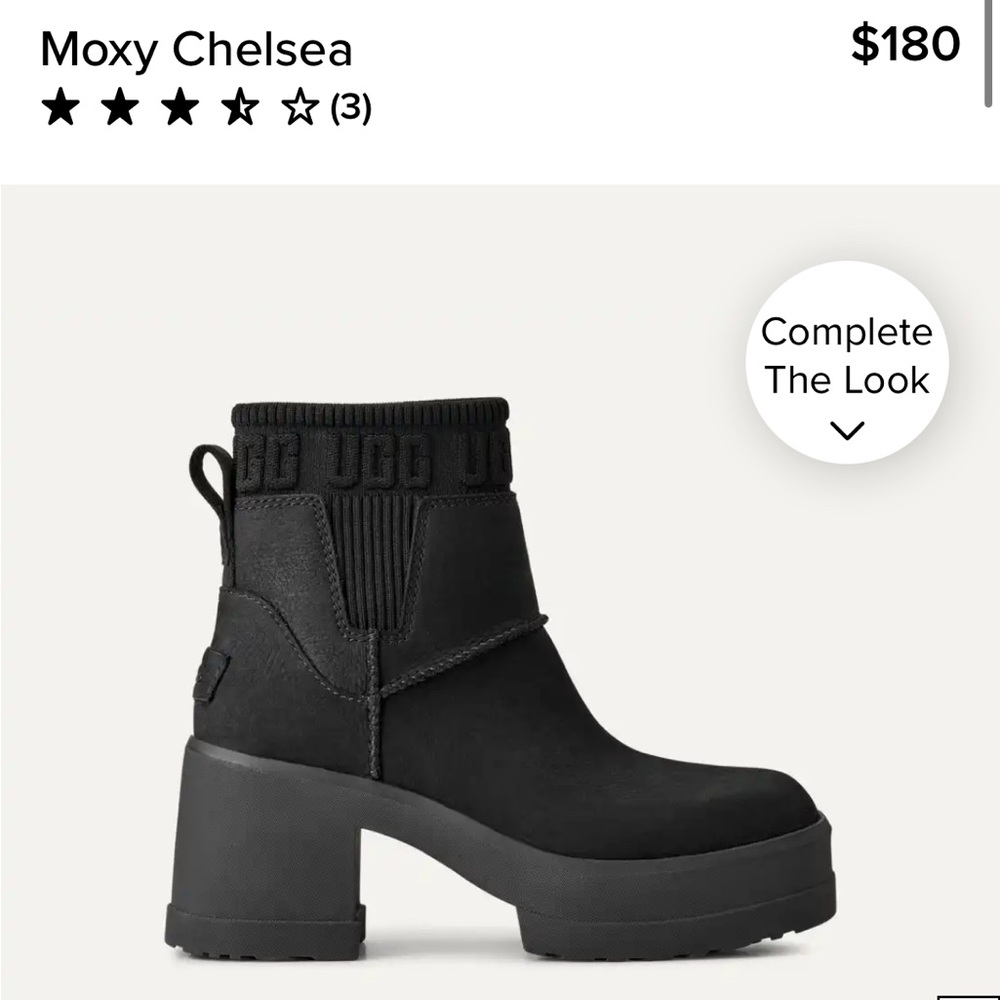 UGG Moxy Chelsea Black Ankle Boots